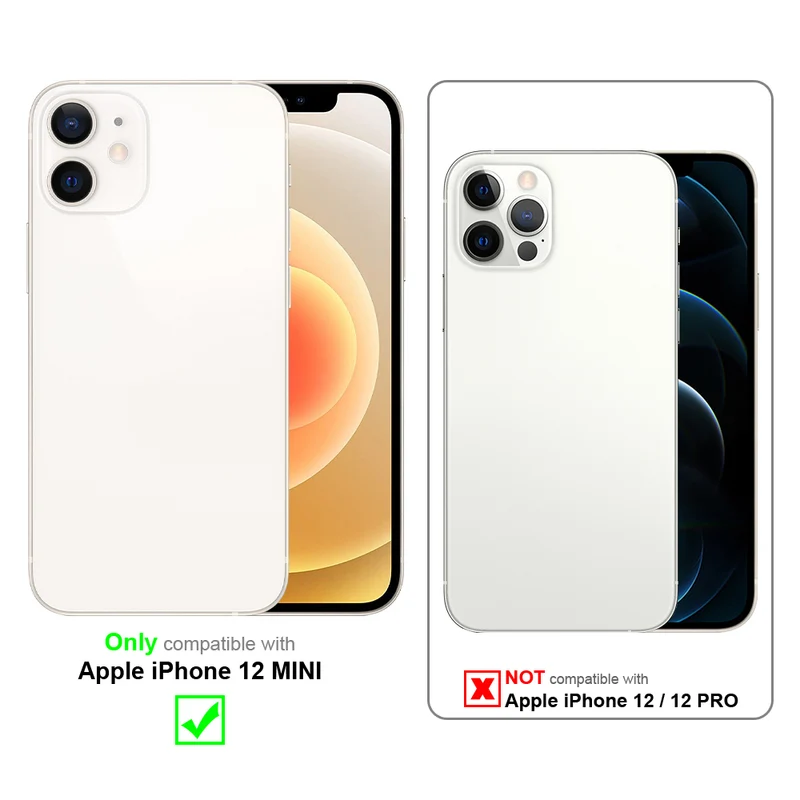 Cadorabo Hülle kompatibel mit Apple iPhone 12 MINI 360° Full Body Schutzhülle - Front- und Rückenschutz, Rundumschutz mit Displayschutz