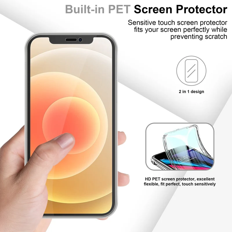 Cadorabo Hülle kompatibel mit Apple iPhone 12 MINI 360° Full Body Schutzhülle - Front- und Rückenschutz, Rundumschutz mit Displayschutz
