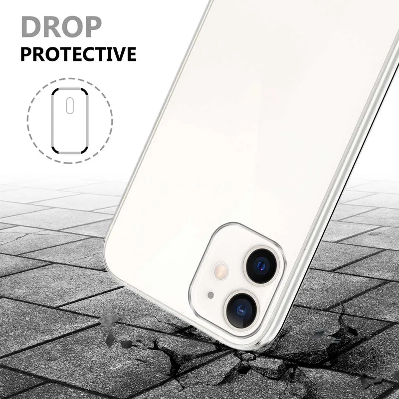 Cadorabo Hülle kompatibel mit Apple iPhone 12 MINI 360° Full Body Schutzhülle - Front- und Rückenschutz, Rundumschutz mit Displayschutz