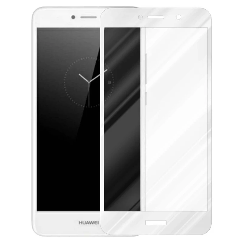 Cadorabo Vollbild Panzer Folie kompatibel mit Huawei Enjoy 7 PLUS - Schutzfolie Gehärtetes (Tempered) Display-Schutzglas in 9H Härte mit 3D Touch