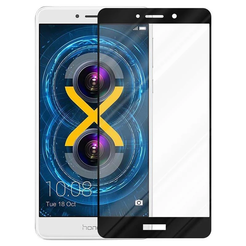 Cadorabo Vollbild Panzer Folie kompatibel mit Huawei MATE 9 LITE / GR5 2017 / Honor 6X - Schutzfolie Gehärtetes (Tempered) Display-Schutzglas in 9H Härte mit 3D Touch