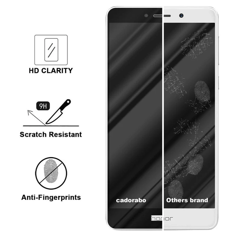 Cadorabo Vollbild Panzer Folie kompatibel mit Huawei MATE 9 LITE / GR5 2017 / Honor 6X - Schutzfolie Gehärtetes (Tempered) Display-Schutzglas in 9H Härte mit 3D Touch