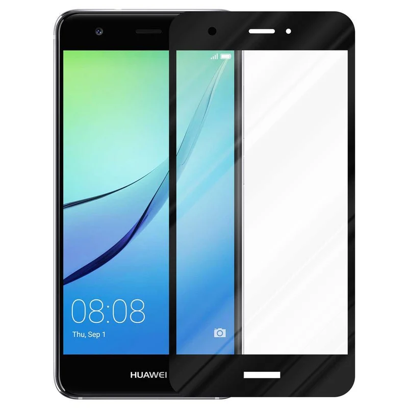 Cadorabo Vollbild Panzer Folie kompatibel mit Huawei NOVA - Schutzfolie Gehärtetes (Tempered) Display-Schutzglas in 9H Härte mit 3D Touch