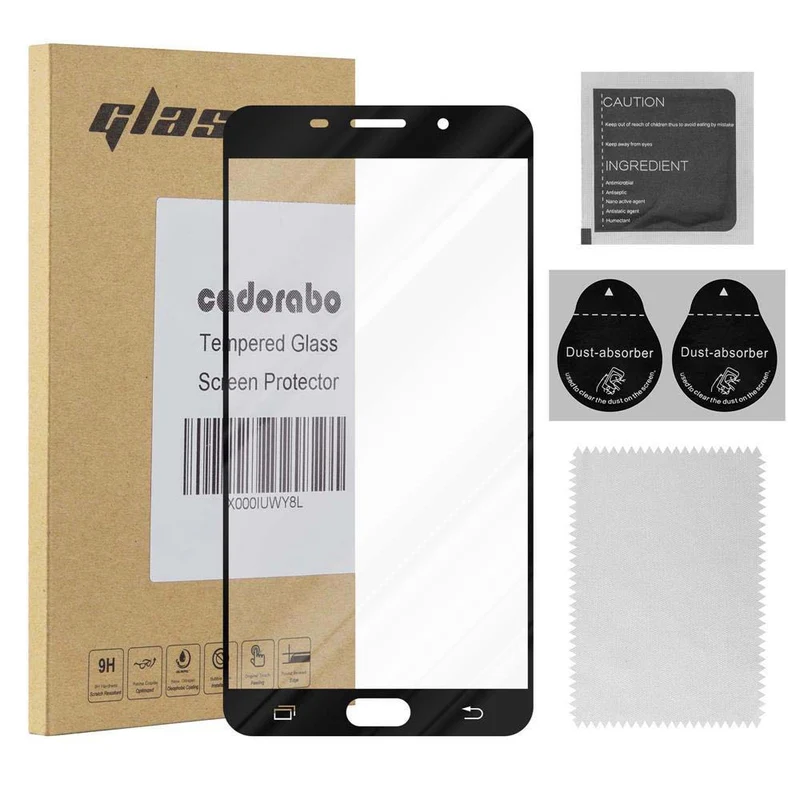 Cadorabo Vollbild Panzer Folie kompatibel mit Samsung Galaxy A9 2016 - Schutzfolie Gehärtetes (Tempered) Display-Schutzglas in 9H Härte mit 3D Touch