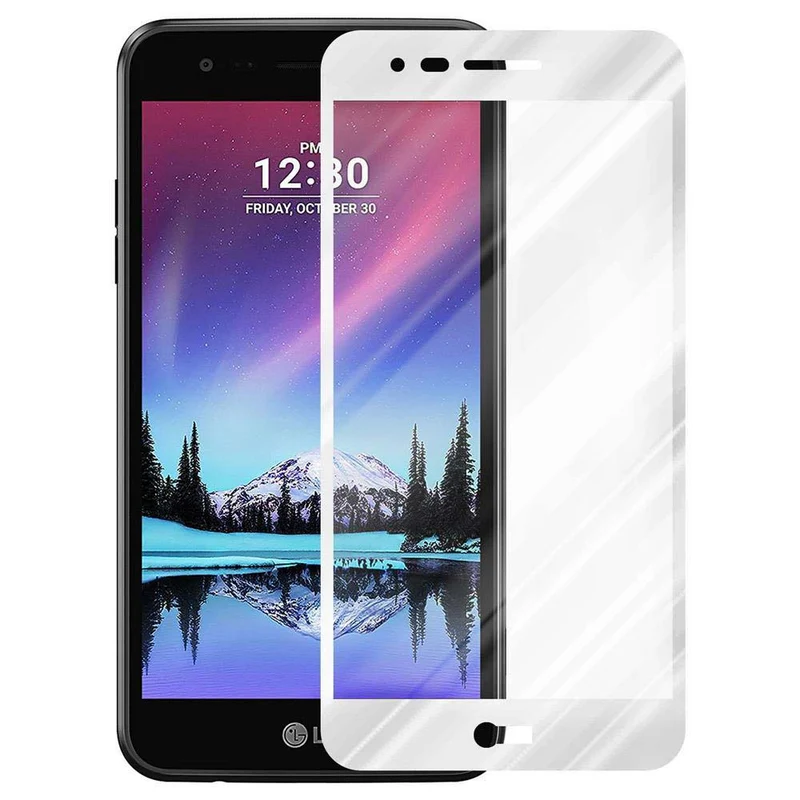 Cadorabo Vollbild Panzer Folie kompatibel mit LG K4 2017 - Schutzfolie Gehärtetes (Tempered) Display-Schutzglas in 9H Härte mit 3D Touch
