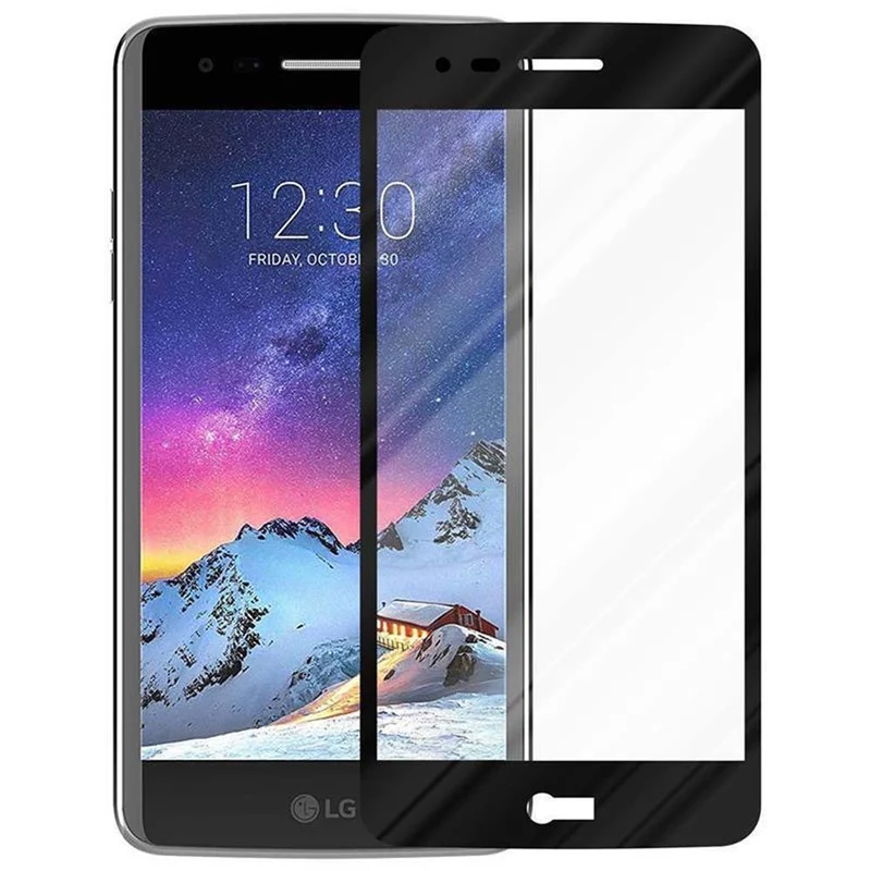 Cadorabo Vollbild Panzer Folie kompatibel mit LG K8 2017 - Schutzfolie Gehärtetes (Tempered) Display-Schutzglas in 9H Härte mit 3D Touch