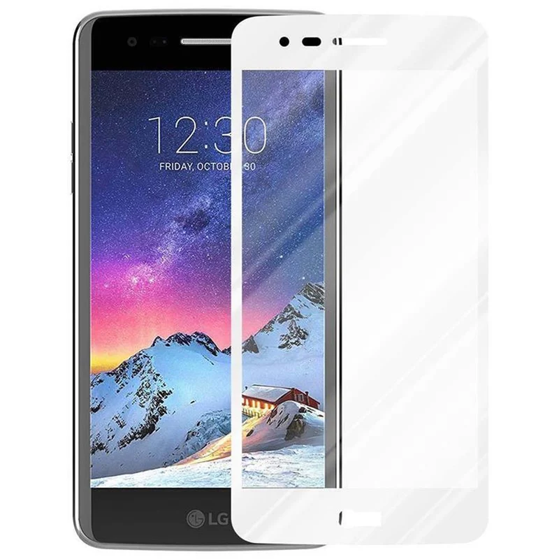 Cadorabo Vollbild Panzer Folie kompatibel mit LG K8 2017 - Schutzfolie Gehärtetes (Tempered) Display-Schutzglas in 9H Härte mit 3D Touch