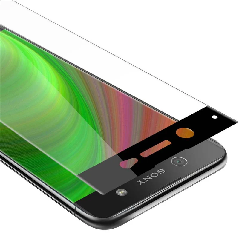 Cadorabo Vollbild Panzer Folie kompatibel mit Sony Xperia XA ULTRA - Schutzfolie Gehärtetes (Tempered) Display-Schutzglas in 9H Härte mit 3D Touch