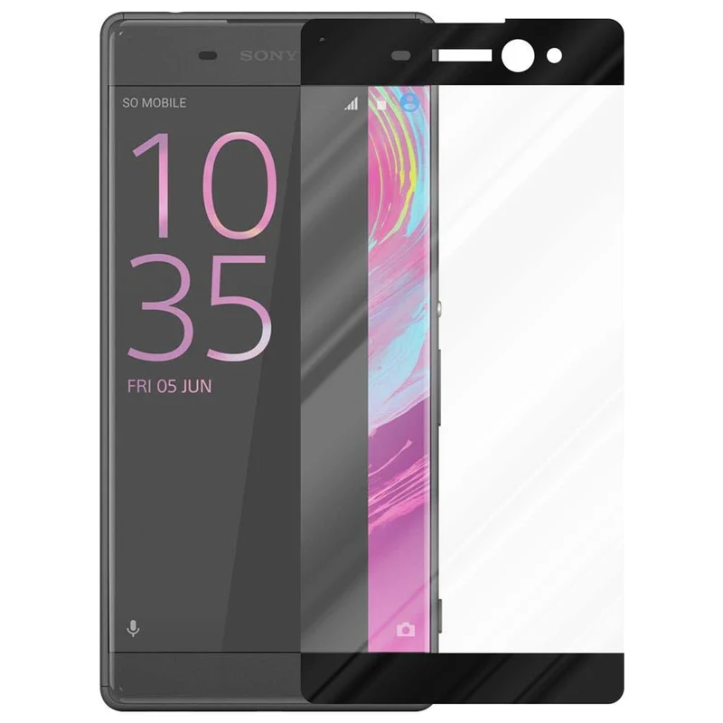Cadorabo Vollbild Panzer Folie kompatibel mit Sony Xperia XA ULTRA - Schutzfolie Gehärtetes (Tempered) Display-Schutzglas in 9H Härte mit 3D Touch