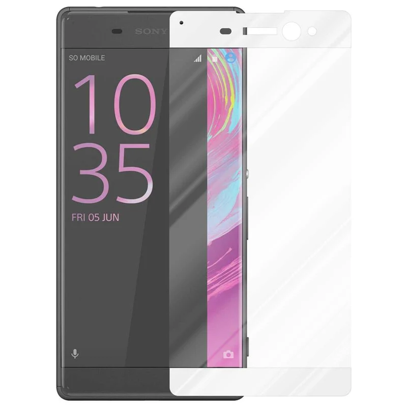 Cadorabo Vollbild Panzer Folie kompatibel mit Sony Xperia XA ULTRA - Schutzfolie Gehärtetes (Tempered) Display-Schutzglas in 9H Härte mit 3D Touch