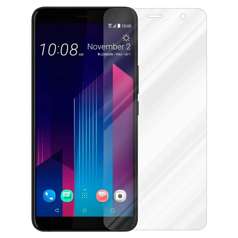 Cadorabo Panzer Folie kompatibel mit HTC U11 PLUS - Schutzfolie Gehärtetes (Tempered) Display-Schutzglas in 9H Härte mit 3D Touch Kompatibilität