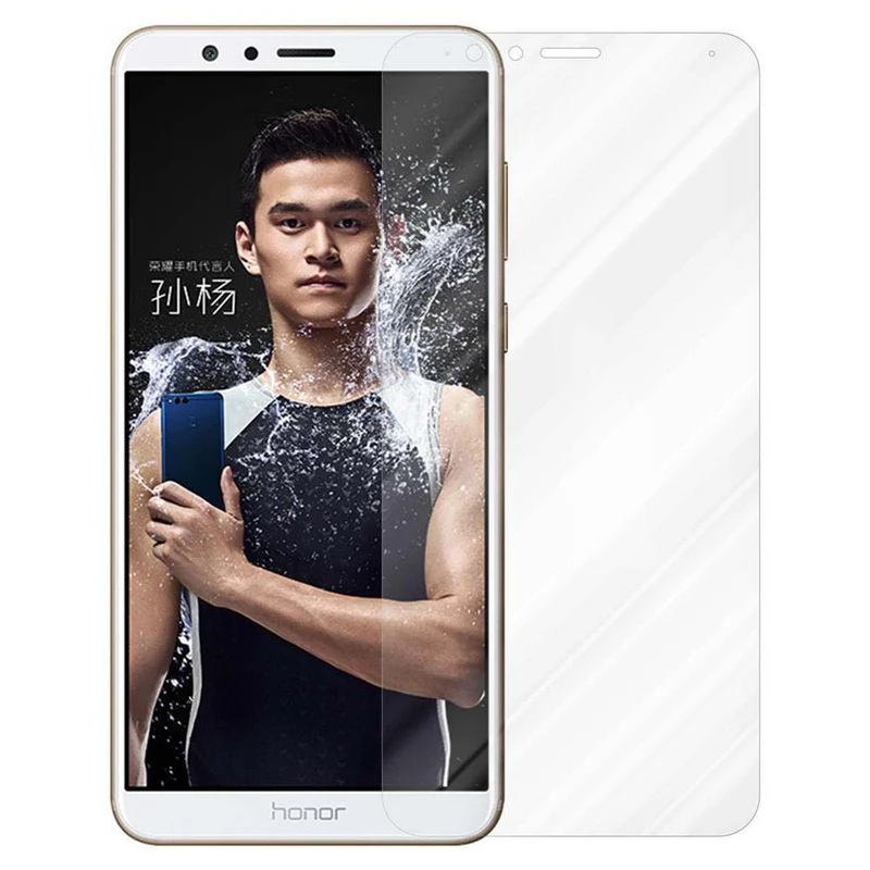 Cadorabo Panzer Folie kompatibel mit Honor 7X - Schutzfolie Gehärtetes (Tempered) Display-Schutzglas in 9H Härte mit 3D Touch Kompatibilität