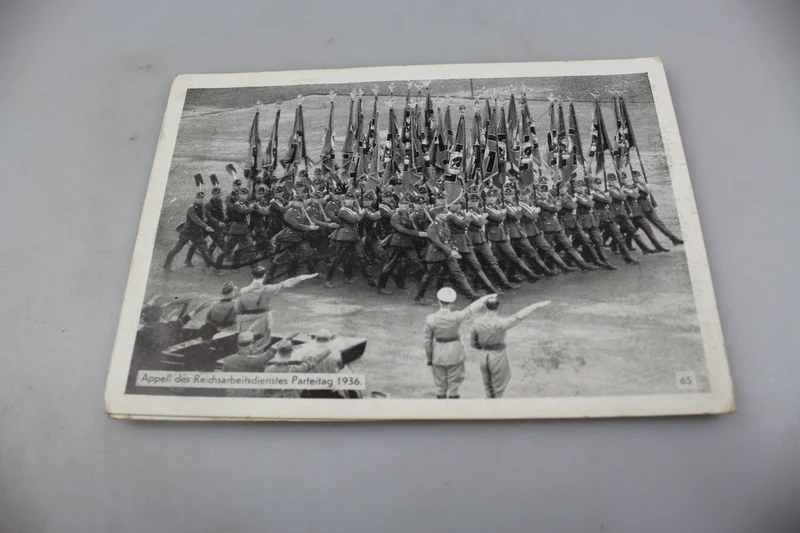 Nr. 4 RAD Parteitag Parade Postkarte 1936