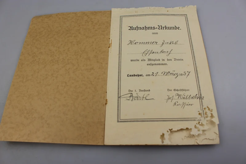 Nr. 2 Mitgliedsausweise, Abzeichen und Urkunde RDKL