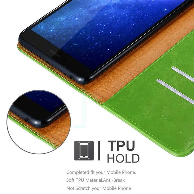 Cadorabo Hülle kompatibel mit Xiaomi Mi MAX 2 Schutzhülle mit Magnetverschluss, Standfunktion und Kartenfach