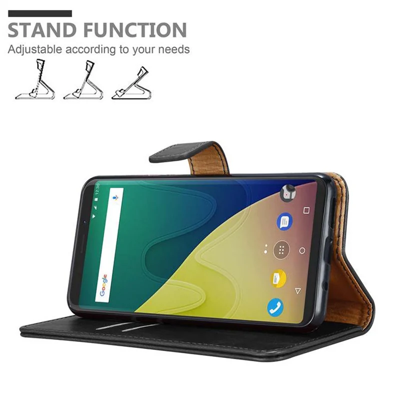 Cadorabo Hülle kompatibel mit WIKO VIEW XL Schutzhülle mit Magnetverschluss, Standfunktion und Kartenfach