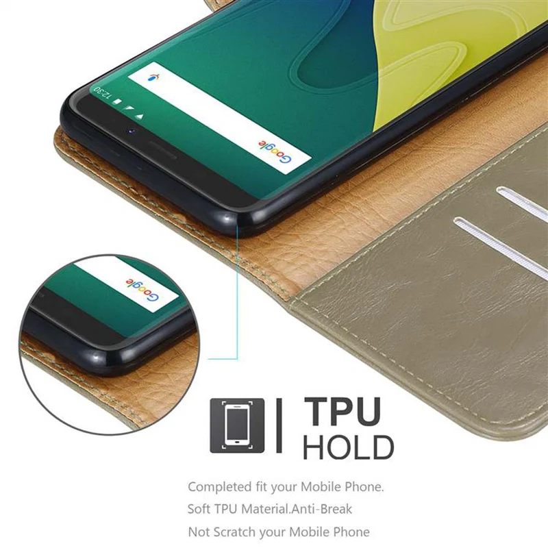 Cadorabo Hülle kompatibel mit WIKO VIEW XL Schutzhülle mit Magnetverschluss, Standfunktion und Kartenfach