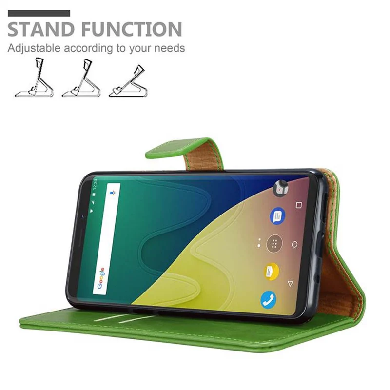 Cadorabo Hülle kompatibel mit WIKO VIEW XL Schutzhülle mit Magnetverschluss, Standfunktion und Kartenfach