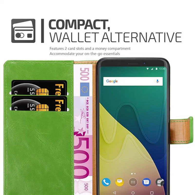 Cadorabo Hülle kompatibel mit WIKO VIEW XL Schutzhülle mit Magnetverschluss, Standfunktion und Kartenfach