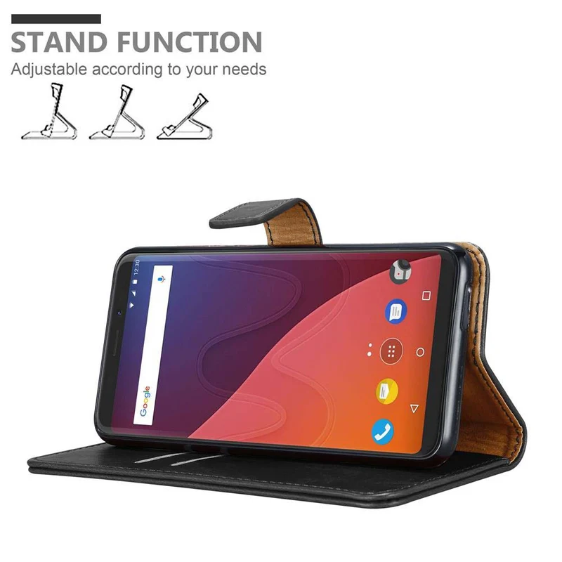 Cadorabo Hülle kompatibel mit WIKO VIEW Schutzhülle mit Magnetverschluss, Standfunktion und Kartenfach
