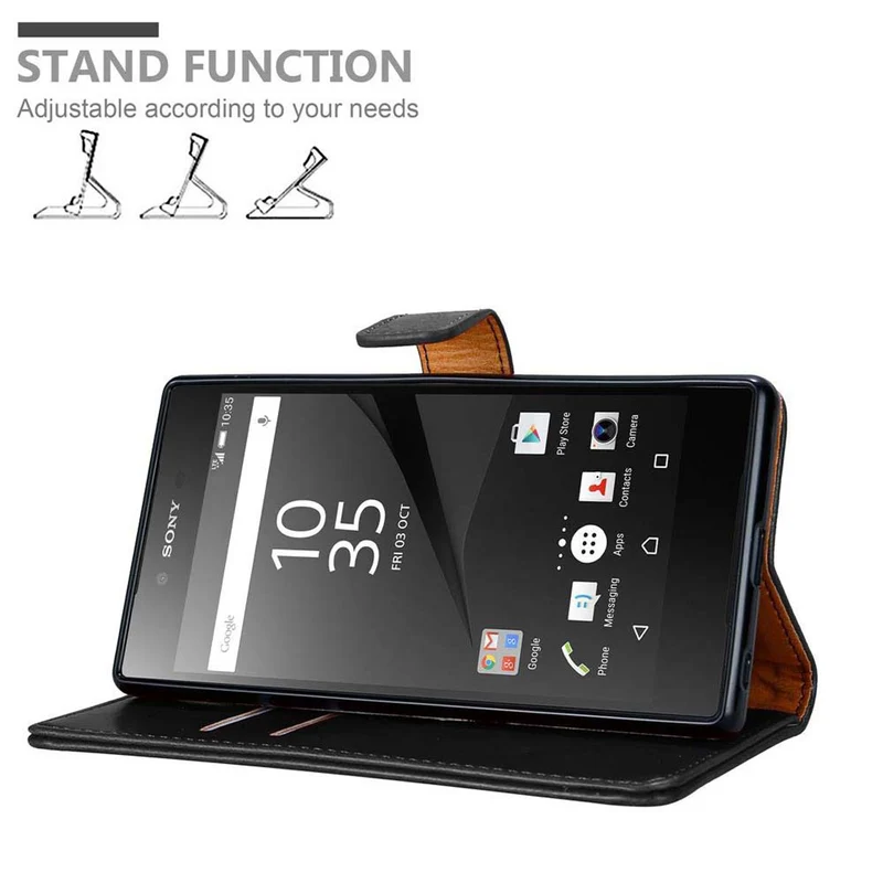 Cadorabo Hülle kompatibel mit Sony Xperia Z5 PREMIUM Schutzhülle mit Magnetverschluss, Standfunktion und Kartenfach