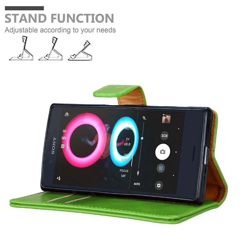 Cadorabo Hülle kompatibel mit Sony Xperia X COMPACT Schutzhülle mit Magnetverschluss, Standfunktion und Kartenfach
