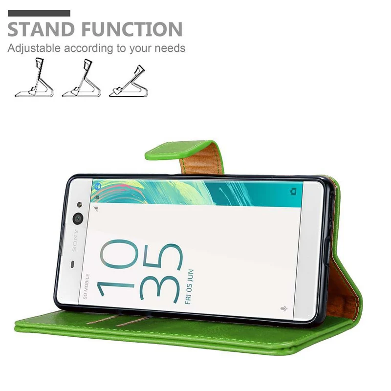 Cadorabo Hülle kompatibel mit Sony Xperia XA Schutzhülle mit Magnetverschluss, Standfunktion und Kartenfach