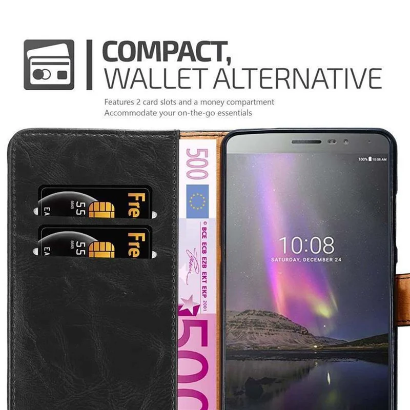 Cadorabo Hülle kompatibel mit Lenovo P2 Schutzhülle mit Magnetverschluss, Standfunktion und Kartenfach