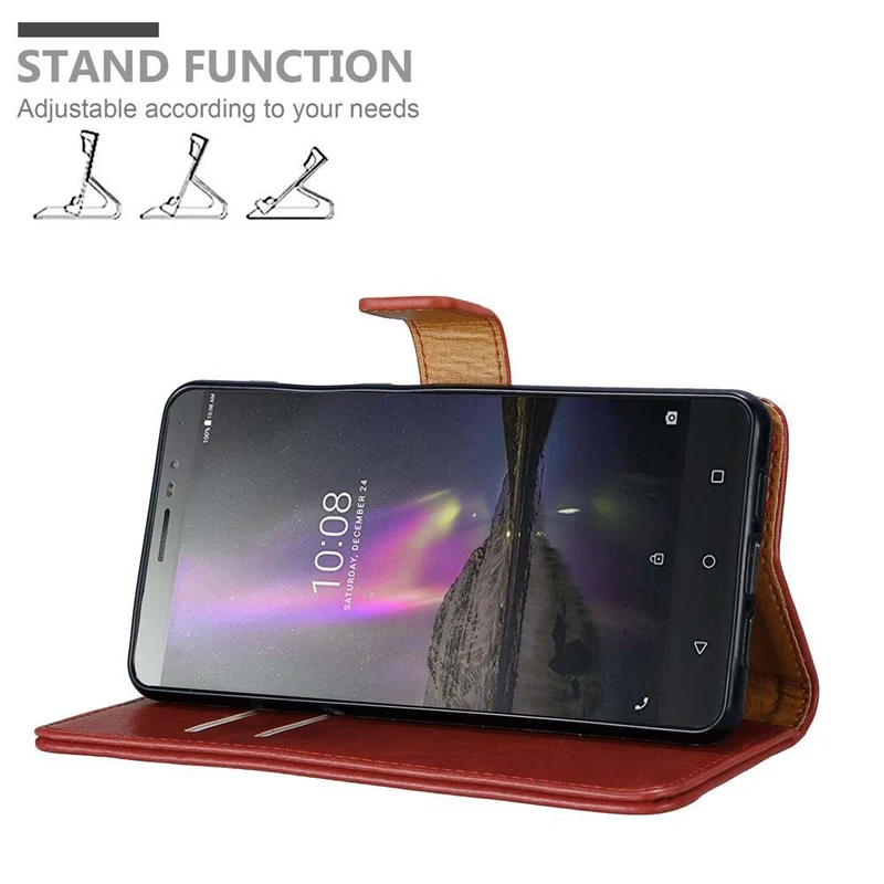 Cadorabo Hülle kompatibel mit Lenovo P2 Schutzhülle mit Magnetverschluss, Standfunktion und Kartenfach
