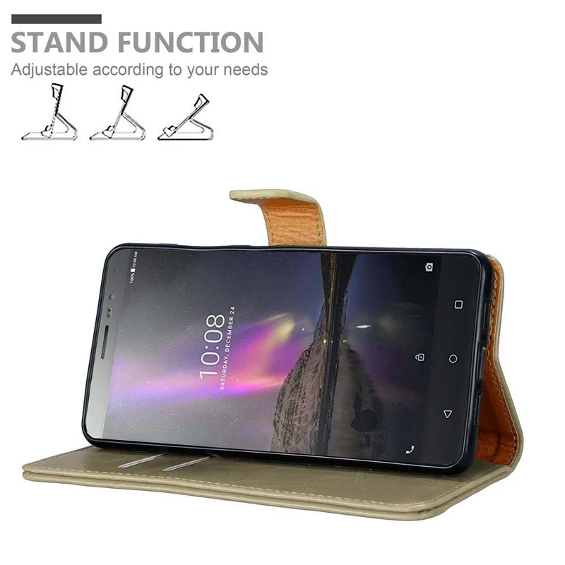 Cadorabo Hülle kompatibel mit Lenovo P2 Schutzhülle mit Magnetverschluss, Standfunktion und Kartenfach