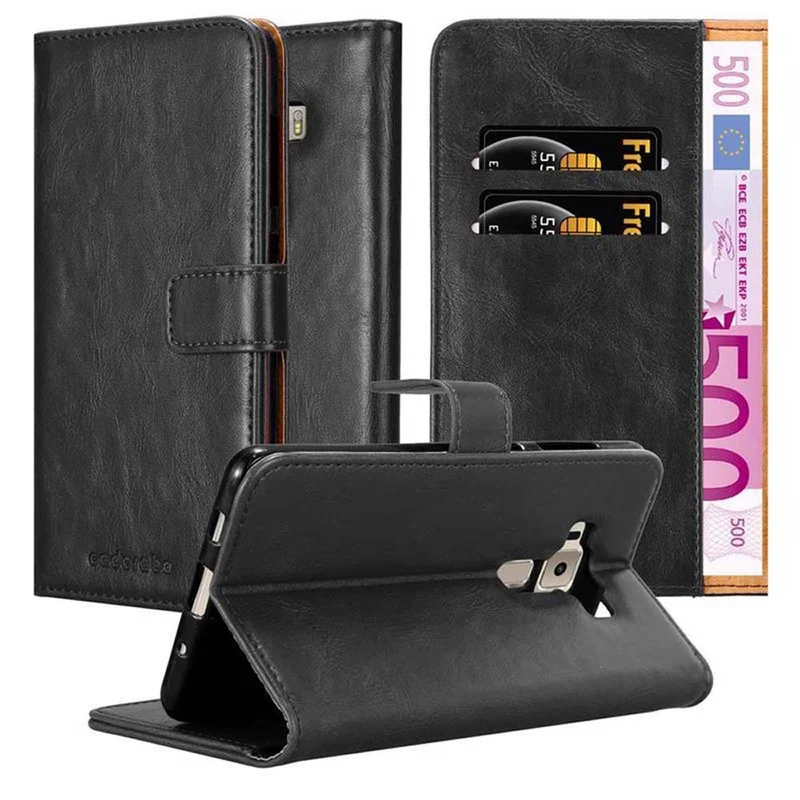 Cadorabo Hülle kompatibel mit Asus ZenFone 3 DELUXE Schutzhülle mit Magnetverschluss, Standfunktion und Kartenfach