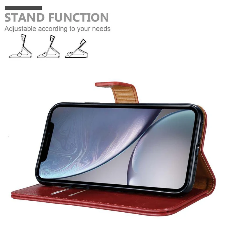 Cadorabo Hülle kompatibel mit Apple iPhone XR Schutzhülle mit Magnetverschluss, Standfunktion und Kartenfach