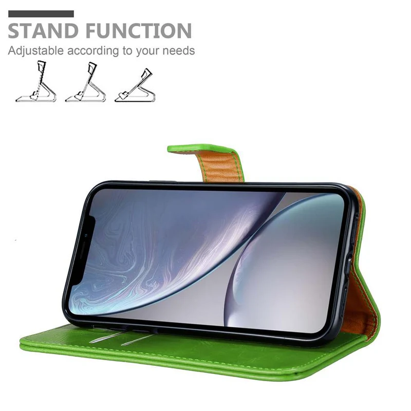 Cadorabo Hülle kompatibel mit Apple iPhone XR Schutzhülle mit Magnetverschluss, Standfunktion und Kartenfach
