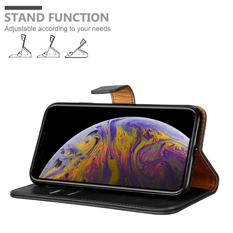 Cadorabo Hülle kompatibel mit Apple iPhone XS MAX Schutzhülle mit Magnetverschluss, Standfunktion und Kartenfach