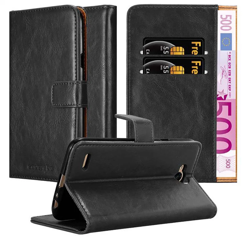 Cadorabo Hülle kompatibel mit LG X POWER 2 Schutzhülle mit Magnetverschluss, Standfunktion und Kartenfach