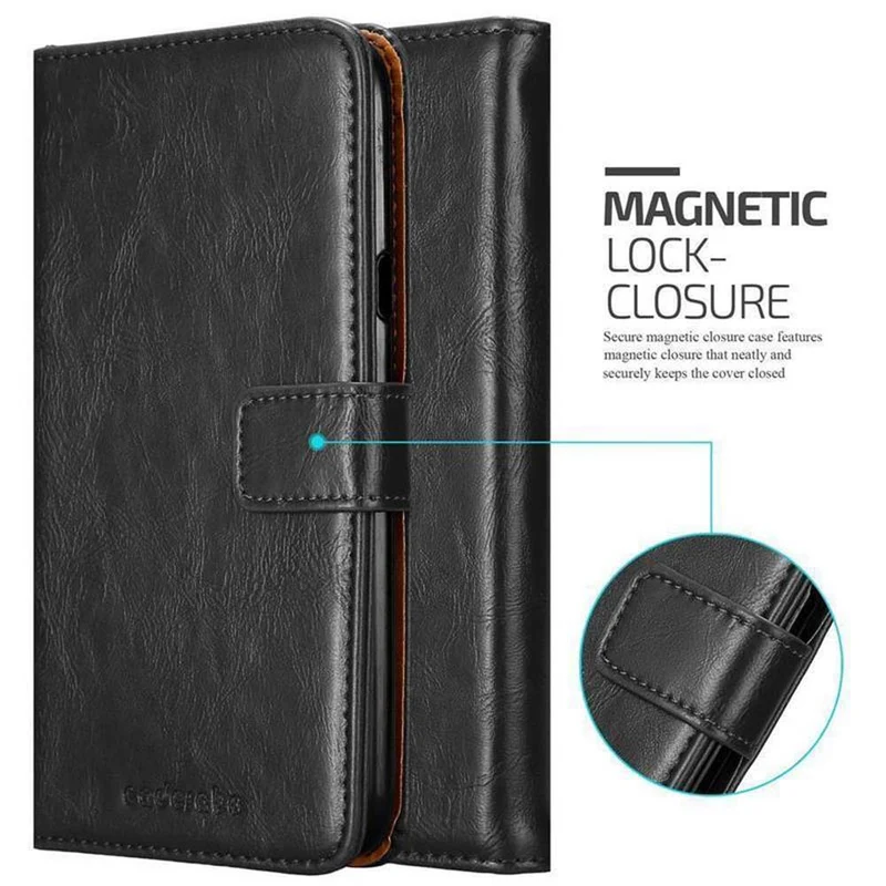 Cadorabo Hülle kompatibel mit LG X POWER 2 Schutzhülle mit Magnetverschluss, Standfunktion und Kartenfach