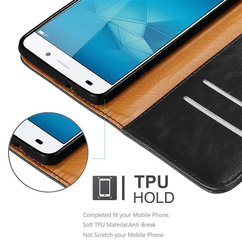 Cadorabo Hülle kompatibel mit Honor 5C Schutzhülle mit Magnetverschluss, Standfunktion und Kartenfach