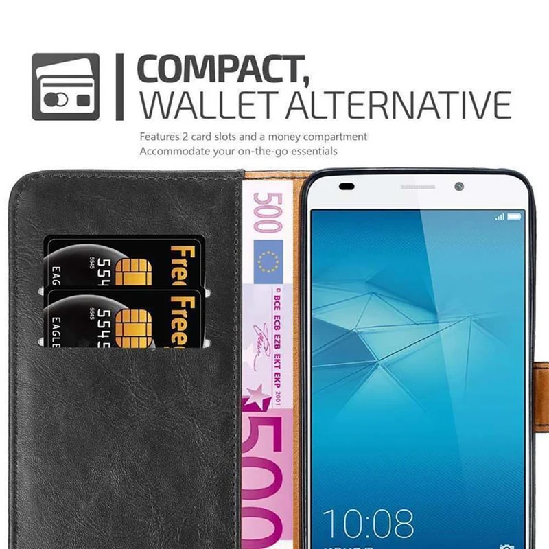 Cadorabo Hülle kompatibel mit Honor 5C Schutzhülle mit Magnetverschluss, Standfunktion und Kartenfach