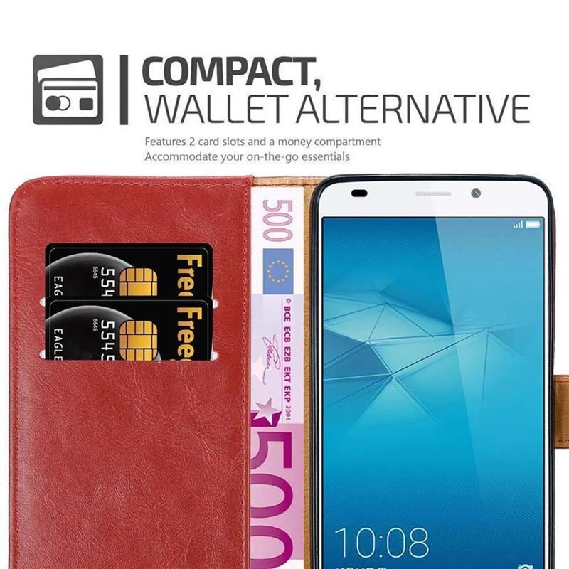 Cadorabo Hülle kompatibel mit Honor 5C Schutzhülle mit Magnetverschluss, Standfunktion und Kartenfach