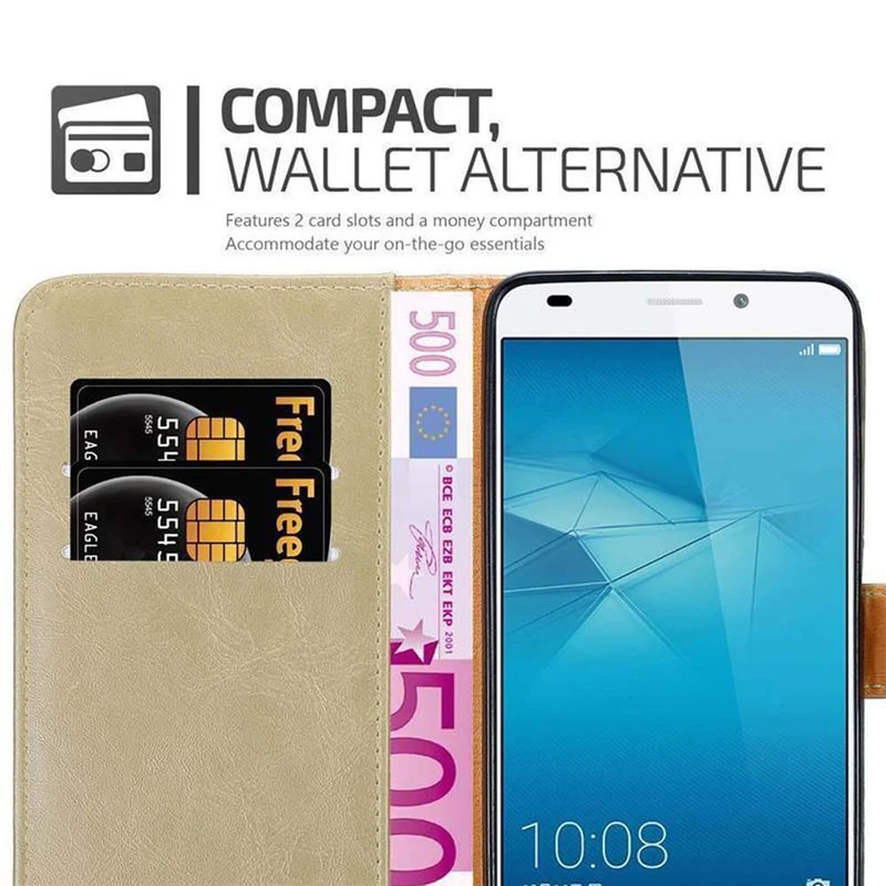 Cadorabo Hülle kompatibel mit Honor 5C Schutzhülle mit Magnetverschluss, Standfunktion und Kartenfach