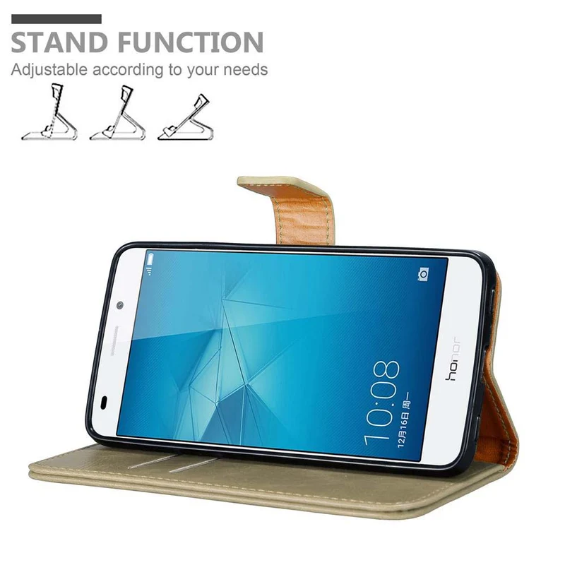 Cadorabo Hülle kompatibel mit Honor 5C Schutzhülle mit Magnetverschluss, Standfunktion und Kartenfach