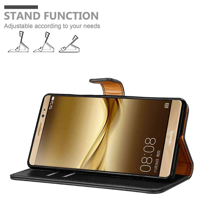 Cadorabo Hülle kompatibel mit Huawei MATE 8 Schutzhülle mit Magnetverschluss, Standfunktion und Kartenfach
