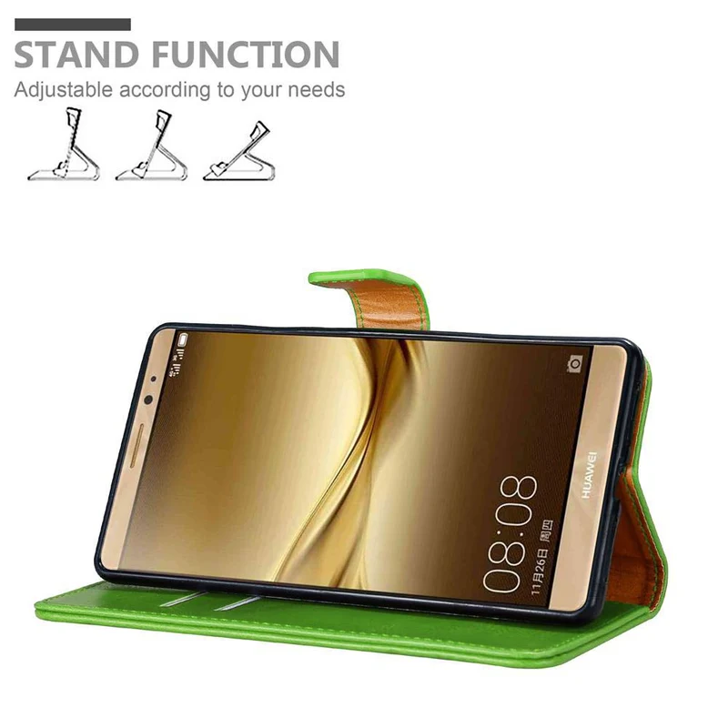 Cadorabo Hülle kompatibel mit Huawei MATE 8 Schutzhülle mit Magnetverschluss, Standfunktion und Kartenfach
