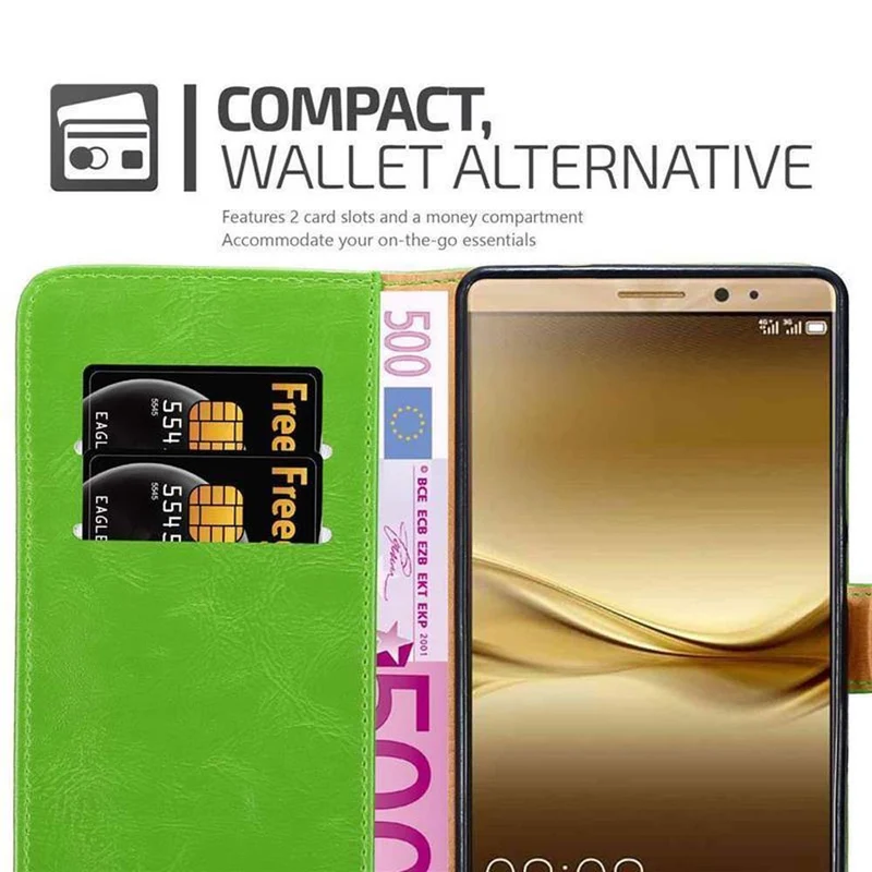 Cadorabo Hülle kompatibel mit Huawei MATE 8 Schutzhülle mit Magnetverschluss, Standfunktion und Kartenfach