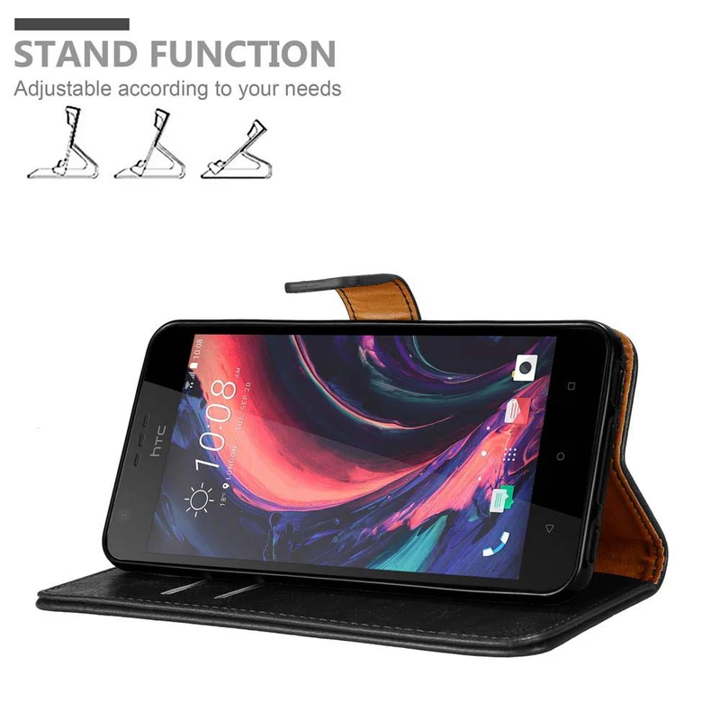 Cadorabo Hülle kompatibel mit HTC Desire 10 LIFESTYLE / Desire 825 Schutzhülle mit Magnetverschluss, Standfunktion und Kartenfach