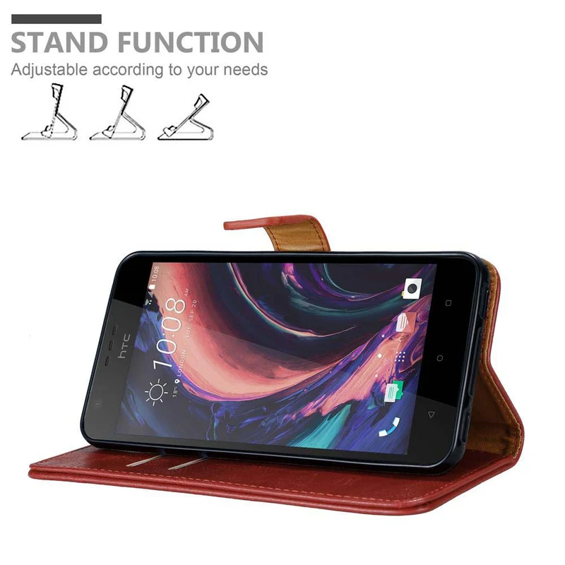 Cadorabo Hülle kompatibel mit HTC Desire 10 LIFESTYLE / Desire 825 Schutzhülle mit Magnetverschluss, Standfunktion und Kartenfach