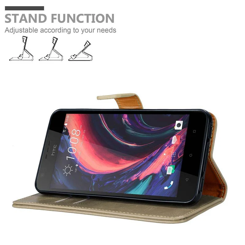 Cadorabo Hülle kompatibel mit HTC Desire 10 LIFESTYLE / Desire 825 Schutzhülle mit Magnetverschluss, Standfunktion und Kartenfach