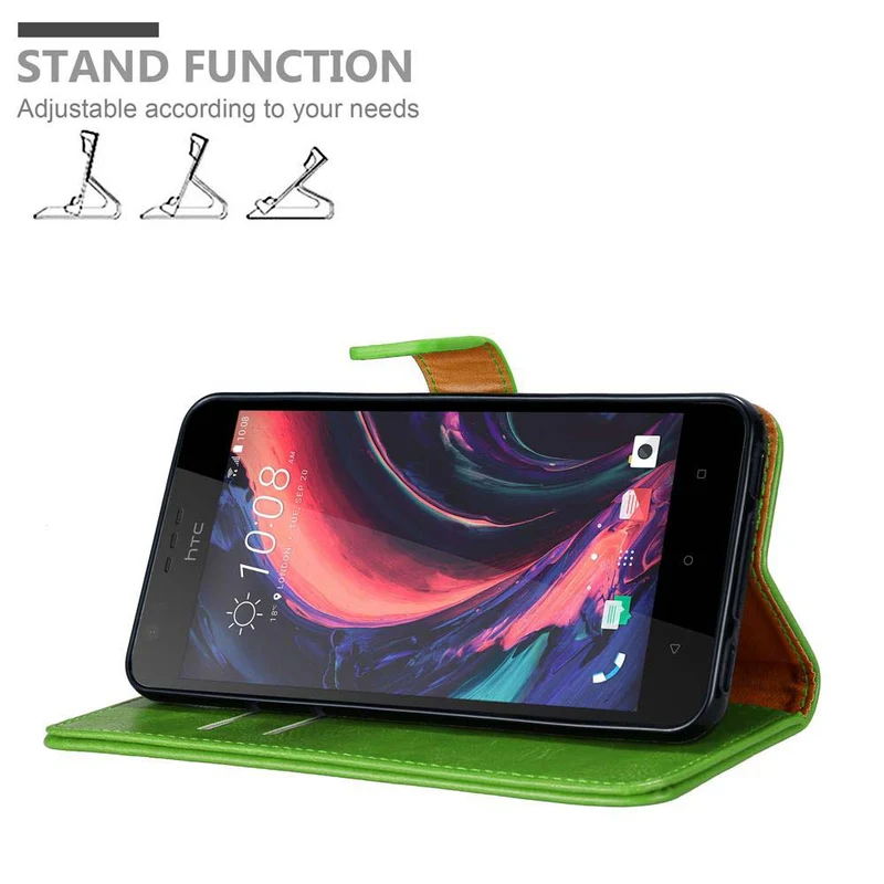 Cadorabo Hülle kompatibel mit HTC Desire 10 LIFESTYLE / Desire 825 Schutzhülle mit Magnetverschluss, Standfunktion und Kartenfach