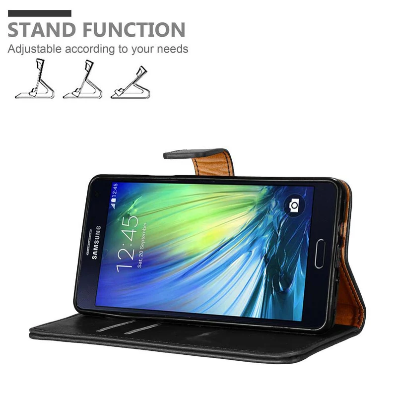 Cadorabo Hülle kompatibel mit Samsung Galaxy A7 2015 Schutzhülle mit Magnetverschluss, Standfunktion und Kartenfach