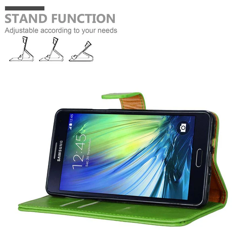 Cadorabo Hülle kompatibel mit Samsung Galaxy A7 2015 Schutzhülle mit Magnetverschluss, Standfunktion und Kartenfach
